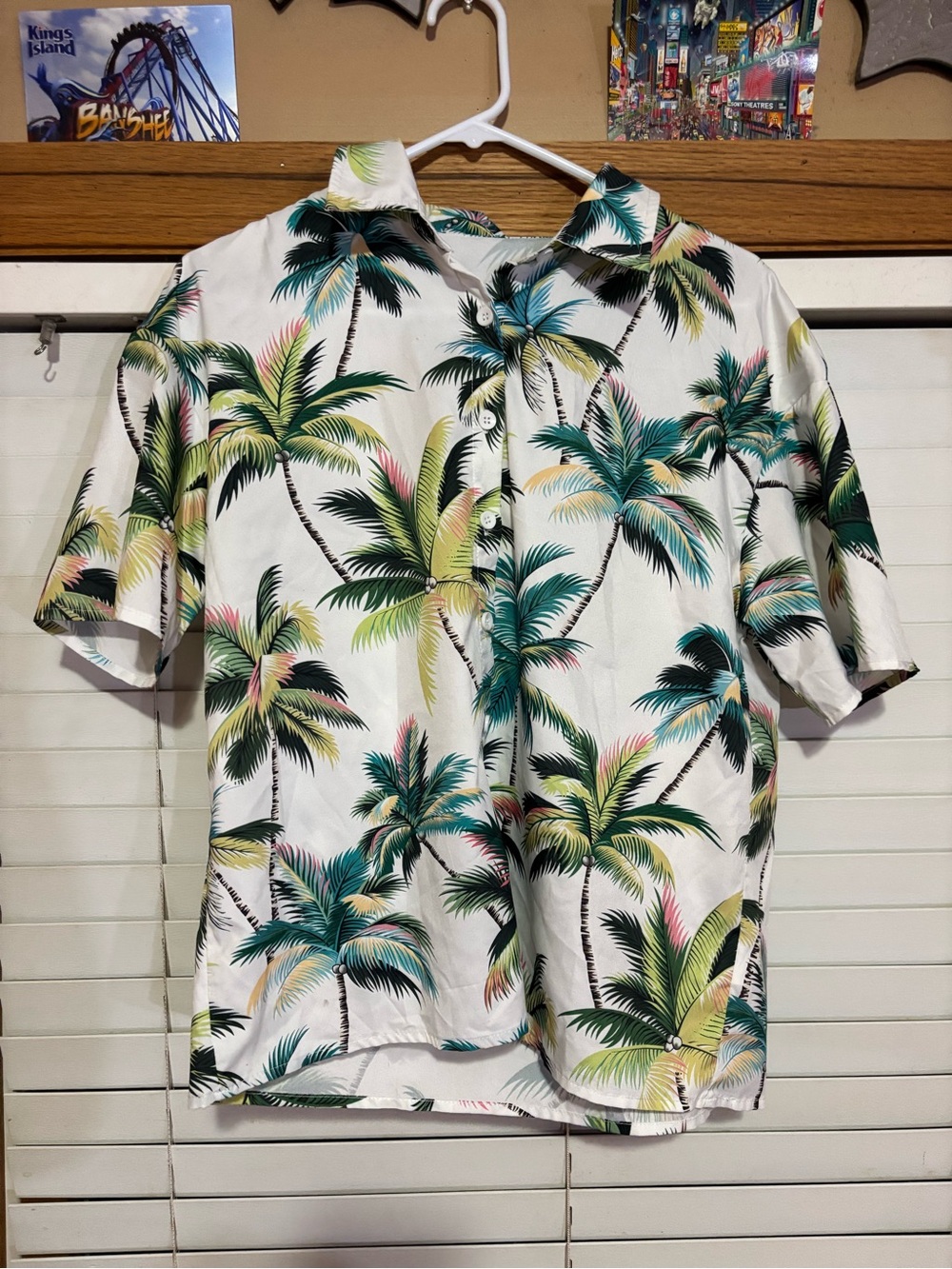 SHEIN Hawaiian Print Button Up Shirt